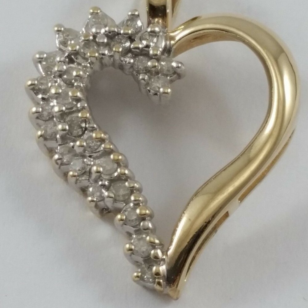 Exquisite 14k Solid Two Tone Multi Tone Gold Hear… - image 3